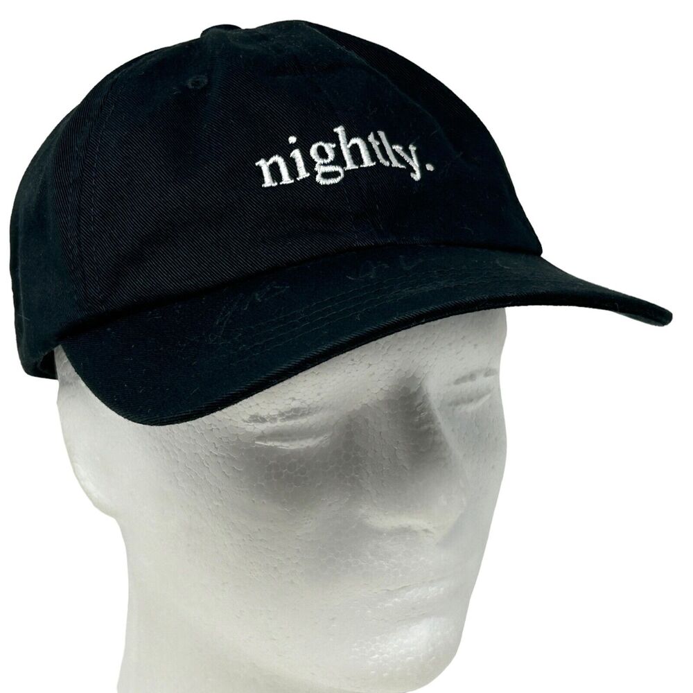 Nightly Pop Band Signed Dad Hat Cap Black Autographed Signatures Strapback